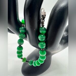 Genuine natural green opal bracelet